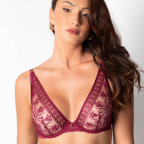 AUBADE Triangle bra Magnetic Spell Crimson Red