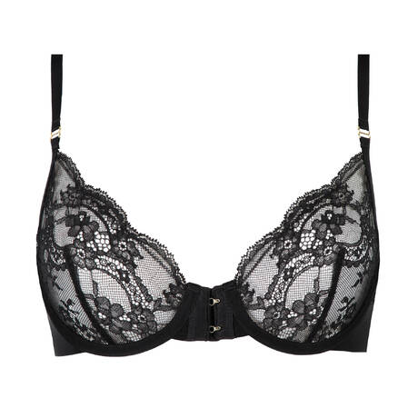 ATELIER AMOUR Korb-BH, Öffnung von vorne aus Spitze Evasion Sensuelle Schwarz