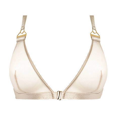 BORDELLE Triangle bra with front opening New Signature Caramel