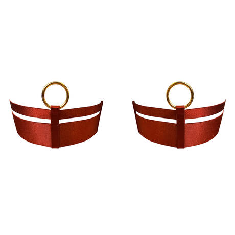 BORDELLE Strumpfbänder New Signature Burnt Red