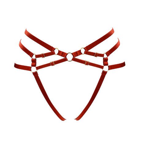 BORDELLE Slip ouvert New Signature Burnt Red