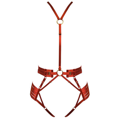 BORDELLE Body harnais ouvert New Signature Burnt Red