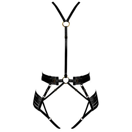BORDELLE Open harness bodysuit New Signature Black