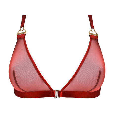 BORDELLE Triangle bra with front opening New Signature Burnt Red