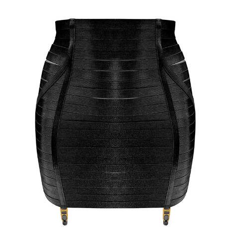 BORDELLE Garter belt skirt New Signature Black