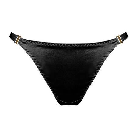 BORDELLE Silk Thong New Signature Black