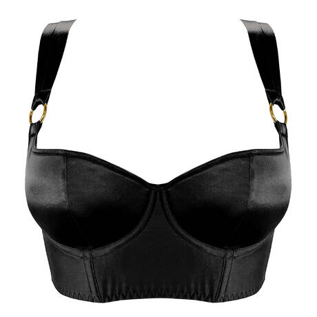 BORDELLE Silk Bustier New Signature Black