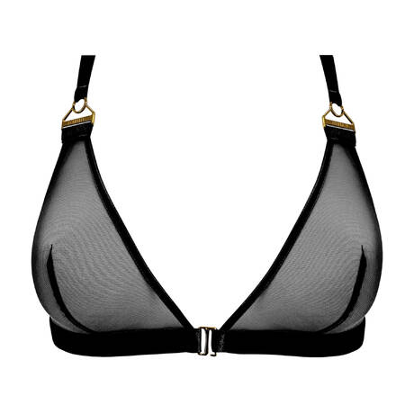 BORDELLE Triangle bra with front opening New Signature Black
