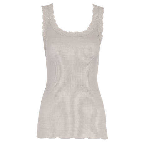 OSCALITO Wool and silk Tank Signature Beige