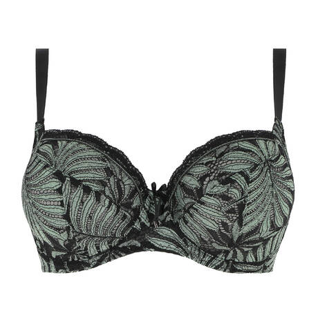 ANTIGEL Lace Demi-cup bra fitting Jungle du Soir Vert Minuit