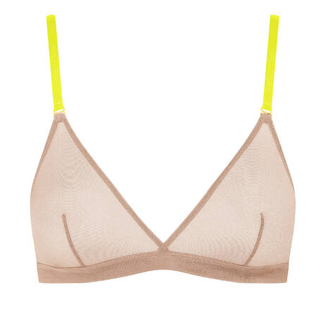 MAISON CLOSE Soutien-gorge triangle avec bretelles amovibles Corps à Corps Chair Jaune Fluo Or
