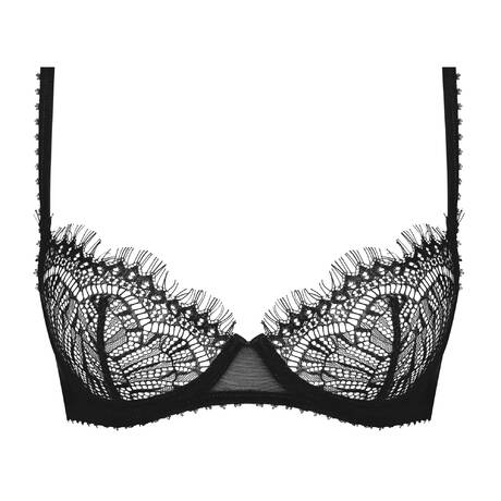 MAISON CLOSE Soutien-gorge corbeille en dentelle Accroche Cœur Noir