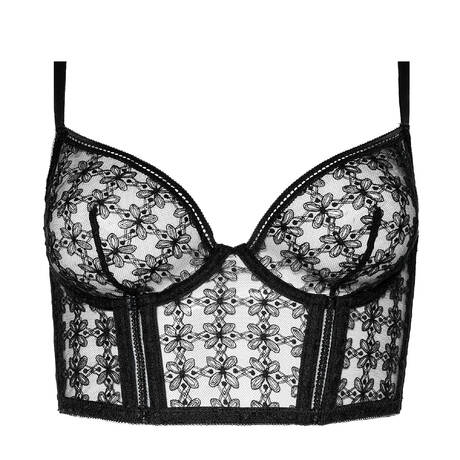 HUIT Bustier Café Fleur Black