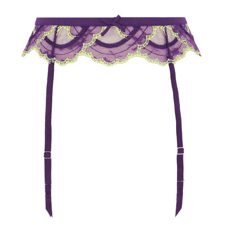 FLEUR DU MAL Strapsgürtel aus Spitze Hendrix Midnight Purple