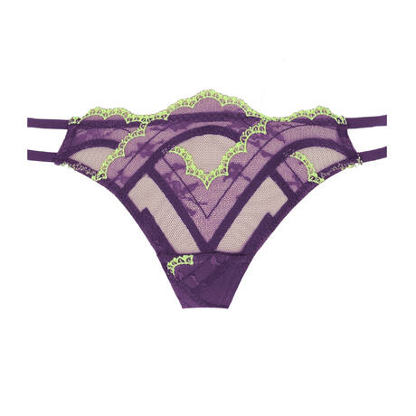 FLEUR DU MAL String en dentelle Hendrix Midnight Purple