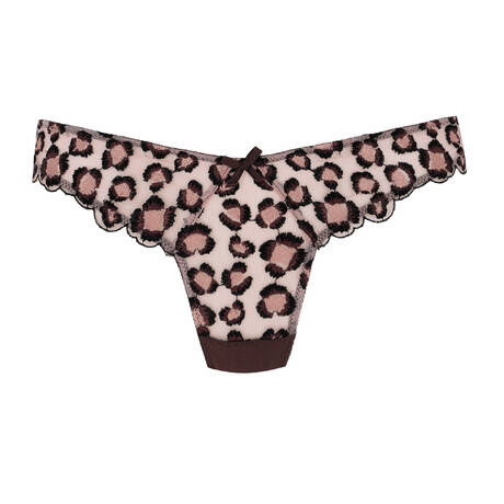 FLEUR DU MAL Tanga Leopard Chocolat