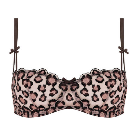 FLEUR DU MAL Soutien-gorge corbeille Leopard Chocolat