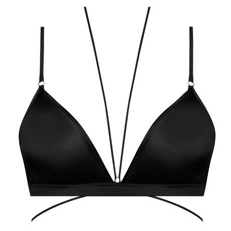 MAISON CLOSE Soutien-gorge triangle French Kiss Noir