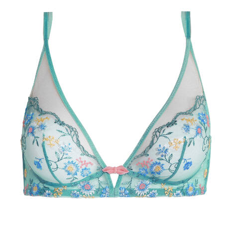 HUIT Soutien-gorge triangle Poesie Floral Sky Blue