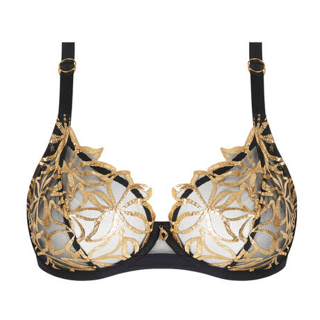 LISE CHARMEL Soutien-gorge triangle bonnets profonds Éclats D'Or Noir Or