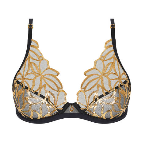 LISE CHARMEL Triangle bra Éclats D'Or Noir Or