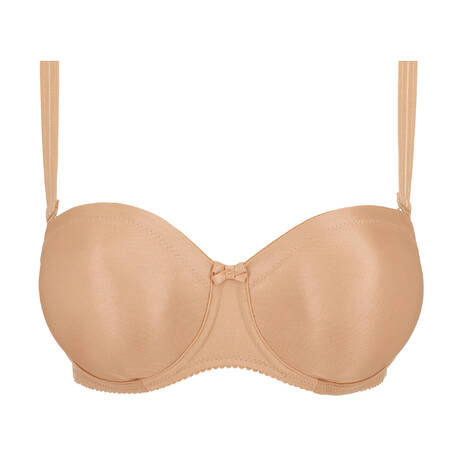 PRIMADONNA Invisible bandeau bra Satin Cognac