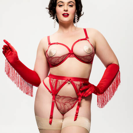3 pieces set DITA VON TEESE Von Follies Fantastique Graphical Flame