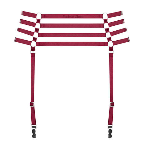 MAISON CLOSE Garter belt Signature Les Fétiches Burgundy