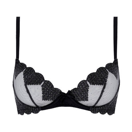 FLEUR DU MAL Soutien-gorge corbeille Heart Noir