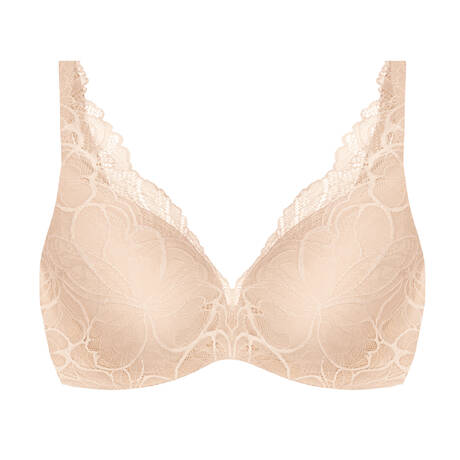 TRIUMPH Lace Padded triangle bra Body Make-Up Illusion Lace Nude Beige