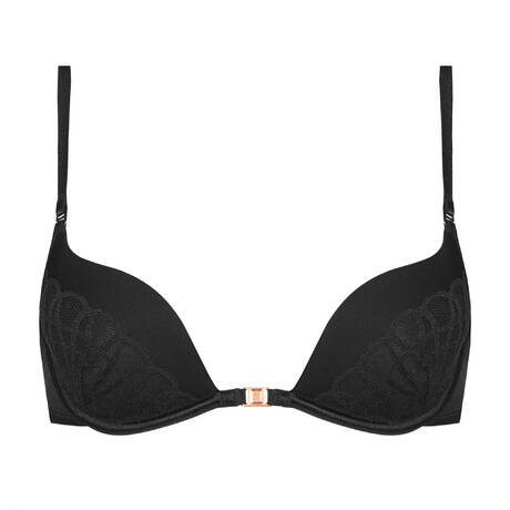 MEY Lace Padded bra with front opening Captivating Black