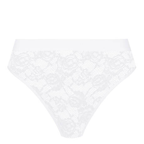MAISON CLOSE Lace High-waisted thong Flashback White