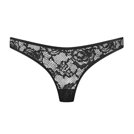 MAISON CLOSE String en dentelle Flashback Noir