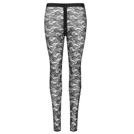 MAISON CLOSE Lace Leggings Flashback Black