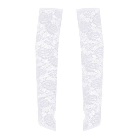 MAISON CLOSE Mitaines Opéra en dentelle Flashback Blanc