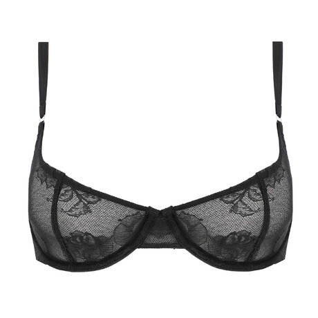FLEUR DU MAL Soutien-gorge corbeille en dentelle Bouquet Lace Noir