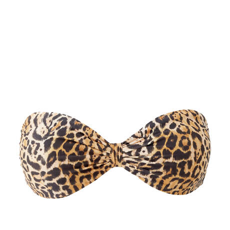 MELISSA ODABASH Bandeau bikini top Catania Savannah Vibes Cheetah