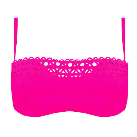 LISE CHARMEL Haut de maillot de bain bandeau coques Ajourage Couture Ajourage Fuchsia