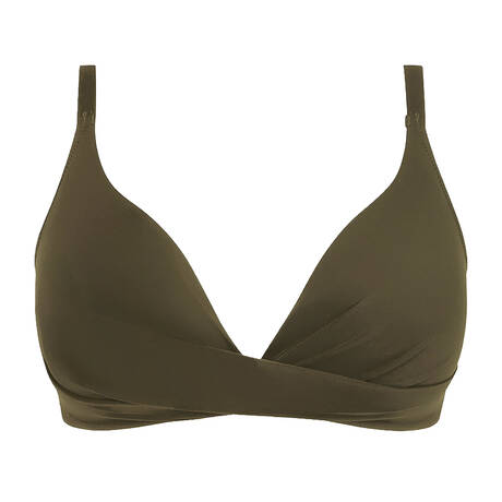 ANTIGEL Triangel-Badeanzugoberteil mit Schalen La Chiquissima Kaki Chic