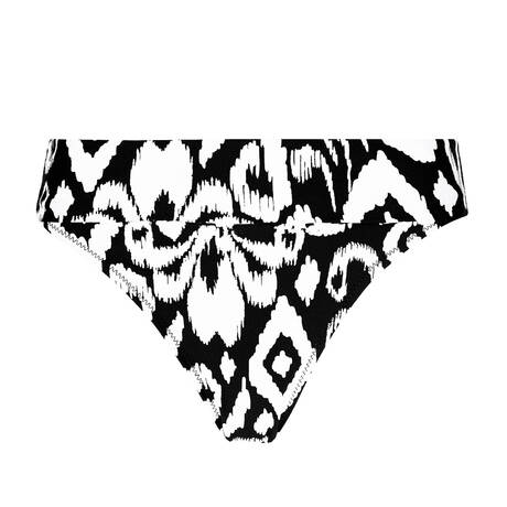 ANTIGEL Fold-over bikini bottom La Balinaise Ikat Blanc Noir