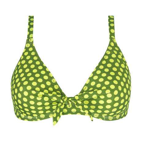 ANTIGEL Plus-size triangle bikini top La Pétillante Bulles Green