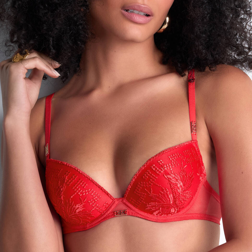 新作【Aubade】 Rules of Attraction プッシュアップブラ Rules of Attraction Flame Moulded push-up bra | Aubade