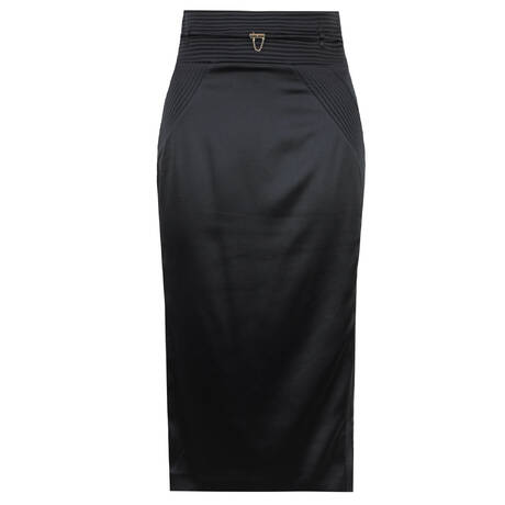 LIVY Silk Midi skirt Palace Black