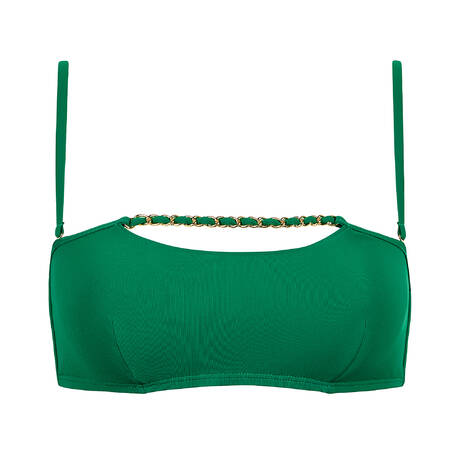 AUBADE Haut de maillot de bain bandeau Sparkling Treasure Palm Green