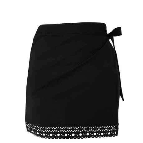 LISE CHARMEL Jupe paréo de plage Ajourage Couture Noir