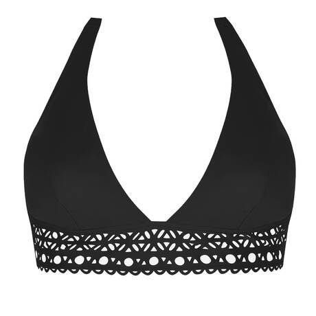LISE CHARMEL Haut de maillot de bain triangle sans armatures Ajourage Couture Noir