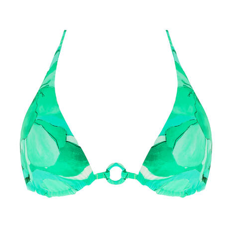 SEAFOLLY Reversible triangle bikini top Secret Garden Jade