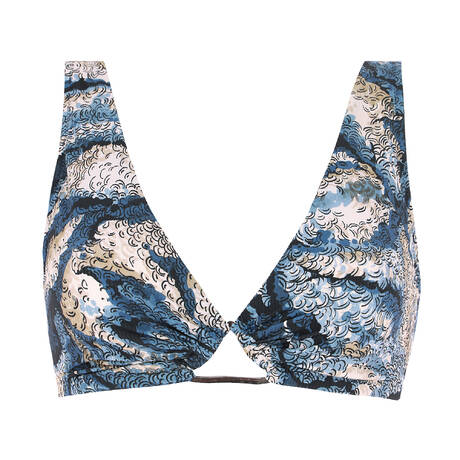 PAIN DE SUCRE Bralette bikini top Selena Wave Blue
