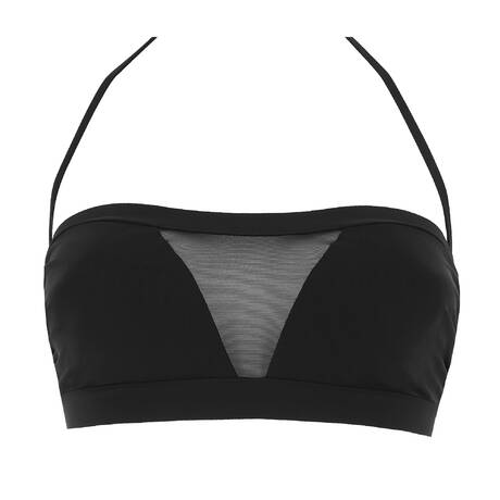 PAIN DE SUCRE Bandeau bikini top Wani Sensitive Uni life Cut Black