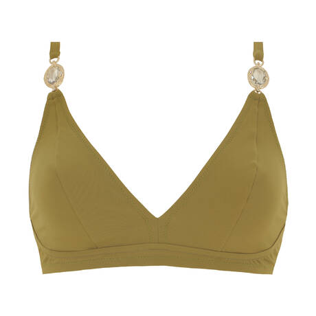 PAIN DE SUCRE Triangle bikini top Agata Sensitive Uni life Cut Bronze